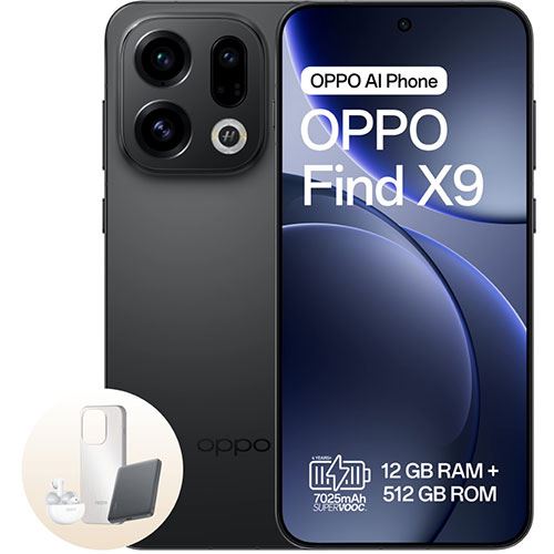OPPO Find X9 512GB スペースブラック Oppo Find X9 - 512GB - Space Black + Auriculares + Capa +
