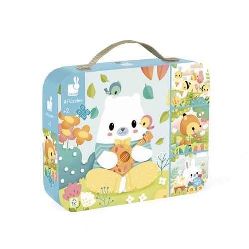 Puzzles Progressivos Pure com Mala - 4 Puzzles - Janod | Darty