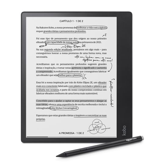 Ereader Kobo Elipsa 2E + Stylus 2 | Darty