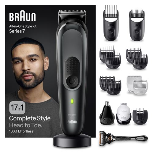 Aparador de Barba Braun All-in-One Serie 7 MGK7491 - Preto