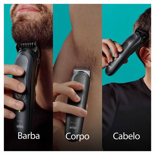 Aparador de Barba Braun All-in-One Serie 7 MGK7491 - Preto