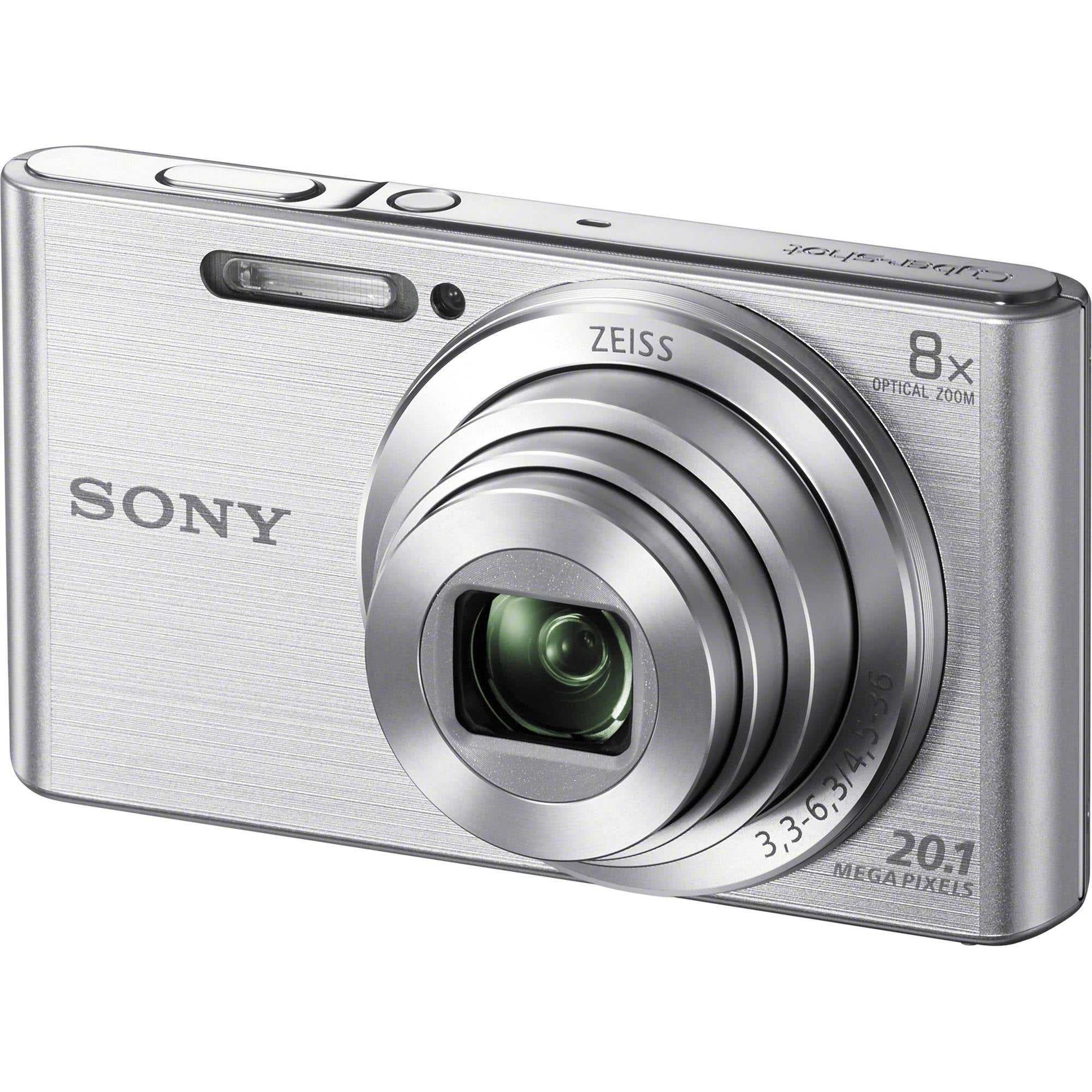 Máquina Fotográfica Sony DSC-W830 Prata - 20 MP | Zoom 8x | 1/2.3" | f3.3-6.3