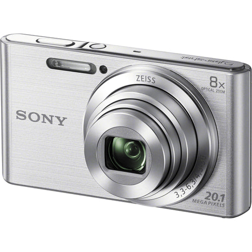 Máquina Fotográfica Sony DSC-W830 Prata - 20 MP | Zoom 8x | 1/2.3" | f3.3-6.3