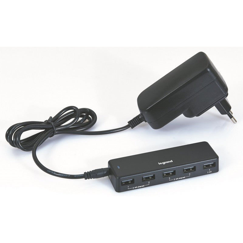 Carregador Legrand Usb 5 Portas 7.2A