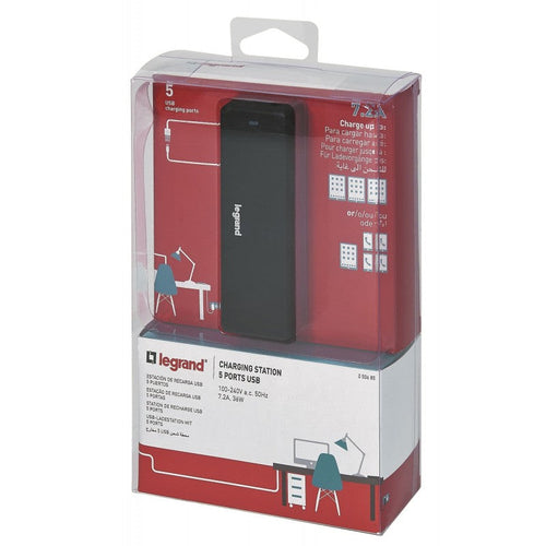 Carregador Legrand Usb 5 Portas 7.2A