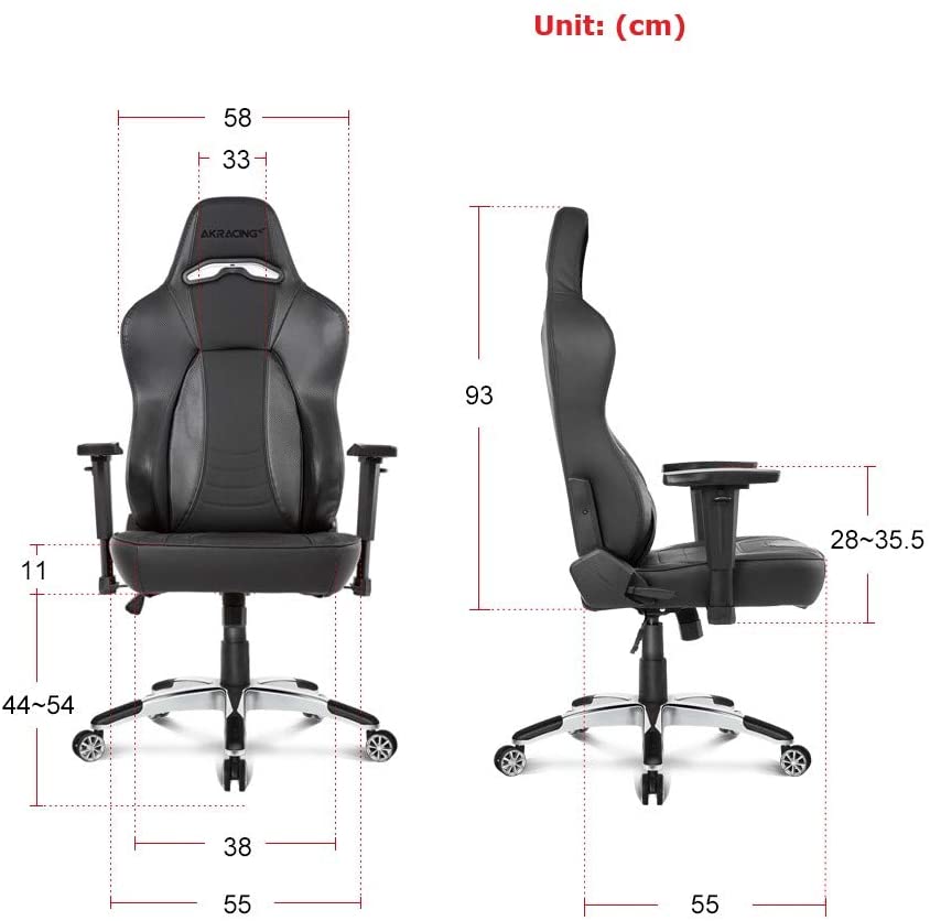 Cadeira Gaming AKRacing Office Obsidian P Carbono