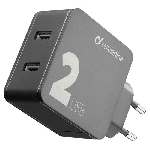 Carregador Telemóvel Cellularline 2xUSB 12W