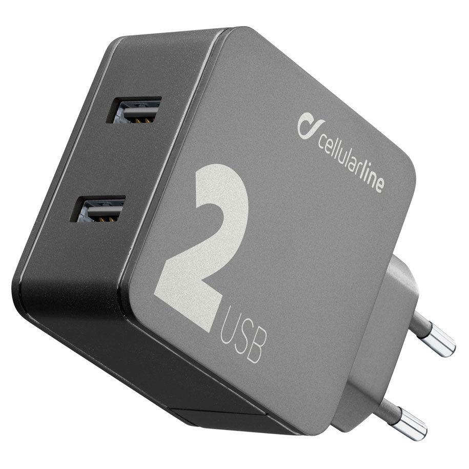 Carregador Telemóvel Cellularline 2xUSB 12W