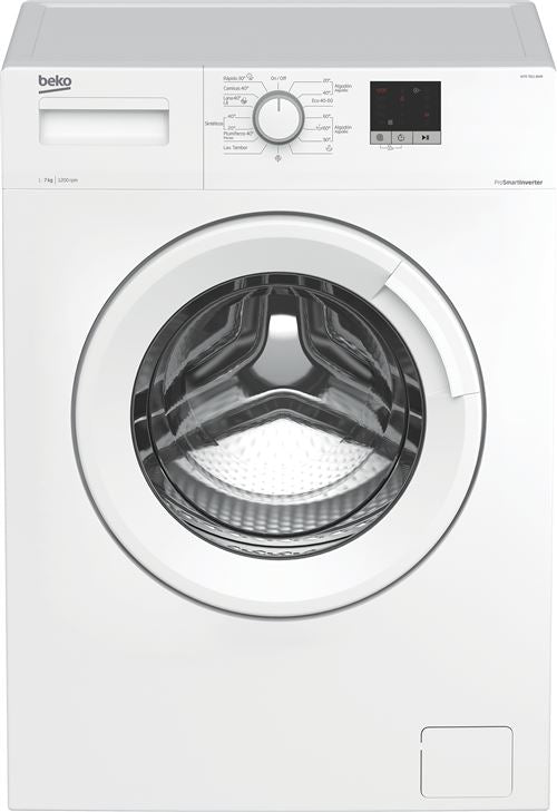 Máquina de Lavar Roupa Beko WTE 7611 BWR | 7 Kg | 1200 RPM | D | Branco