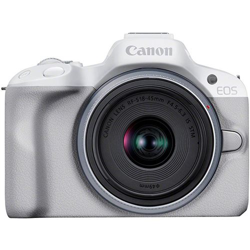 Máquina Fotográfica Mirrorless Canon EOS R50 - Prateado + RF-S 18-45 IS STM