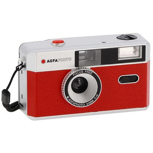 Máquina Fotográfica Analógica de Rolo Agfa com Flash 35 mm - Vermelho