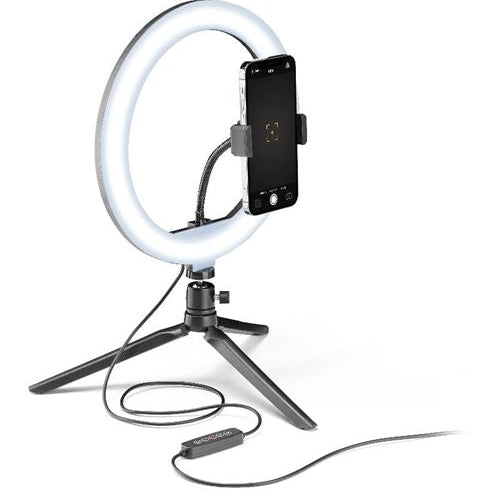 Suporte Cellularline LED Ring Multicolor Com tripé