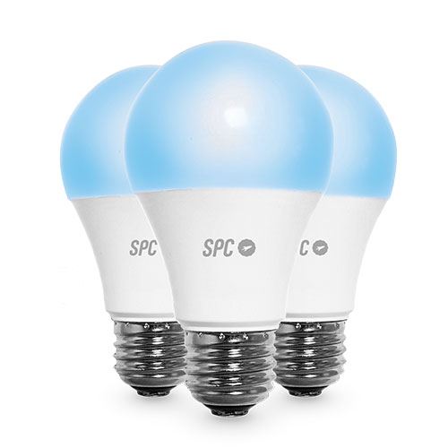 Lâmpada Inteligente SPC Aura 800 RGB E27 - 10W - 3 uni