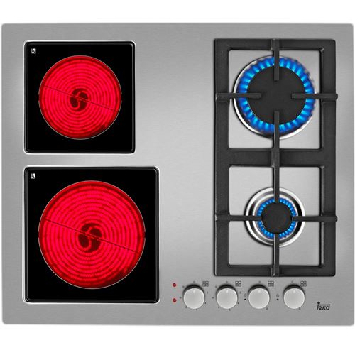 Placa Mista Teka EFX 60 2G 2H AI AL CI | 60 cm | 4 Zonas | Aço inoxidável