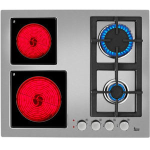 Placa Mista Teka EFX 60 2G 2H AI AL CI | 60 cm | 4 Zonas | Aço inoxidável