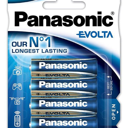 Pilhas Alcalinas Panasonic Pack 4 Evolta LR6 AA