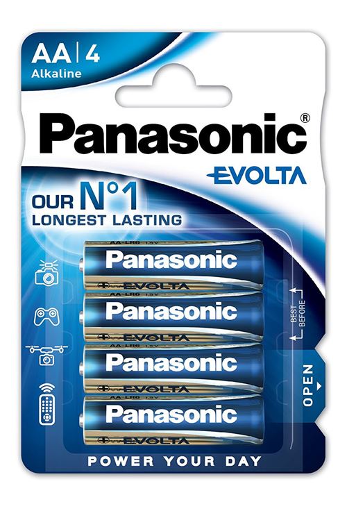 Pilhas Alcalinas Panasonic Pack 4 Evolta LR6 AA