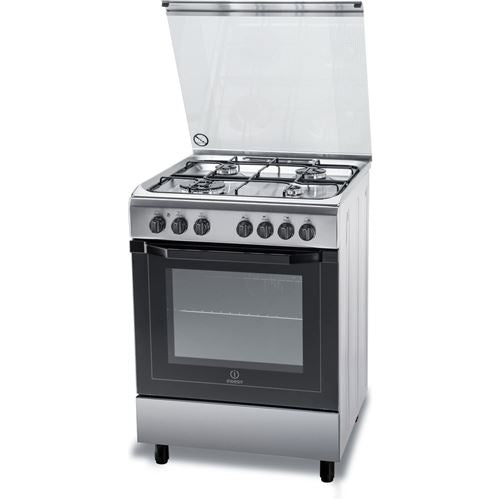 Fogão Indesit I6TMH2AF(X)/I | 85x60x60 cm | 58 L | 4 Zonas | A | Aço inoxidável
