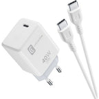 Carregador Power Delivery 40W + Cabo USB-C 1m Cellularline - Branco