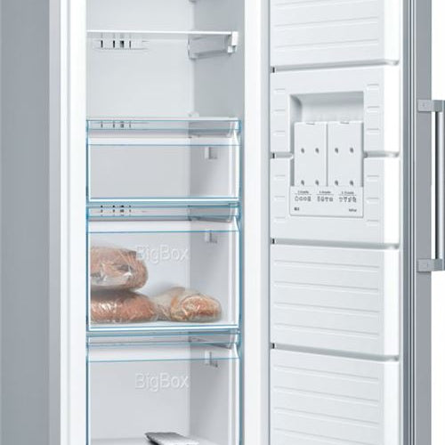 Arca Congeladora Vertical Bosch GSN36VI3P | 186x60x65 cm | 242 L | F | Aço inoxidável