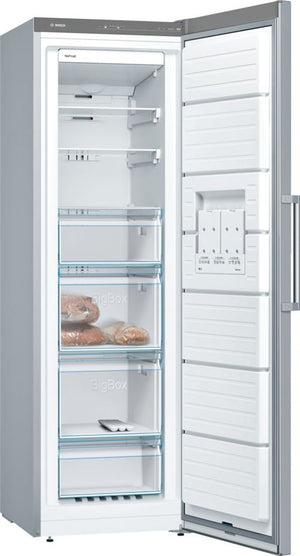 Arca Congeladora Vertical Bosch GSN36VI3P | 186x60x65 cm | 242 L | F | Aço inoxidável