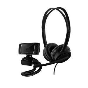Conjunto Trust Webcam + Auscultadores Doba 2-in-1 (24036)