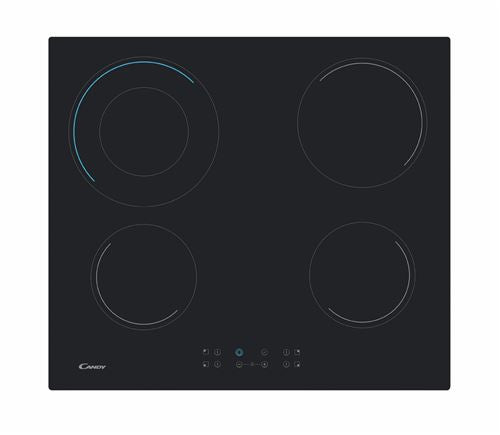 Placa de Vitrocerâmica Candy Timeless CH64DCT | Elétrica | 59 cm | 4 Zonas | Preto