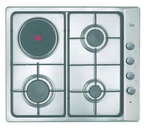 Placa Mista Teka E/60.3 3G 1P AL | 60 cm | 4 Zonas | Aço inoxidável