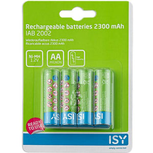 Pilhas Recarregáveis Isy IAB-2002 Pack 4 AA 2300mAh