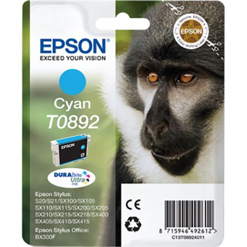 Tinteiro Epson T0892 - Ciano - C13T08924011