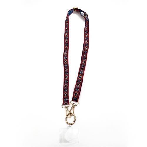 Fita de Pescoço para Telemóvel 4-OK Diamantes Vermelhos