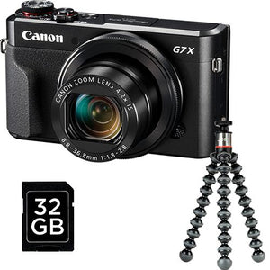 Máquina Fotográfica Compacta PowerShot G7 X Mark II + Cartão de Memória SD + GorillaPod 500