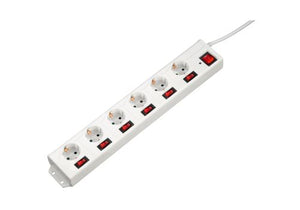 Extensão Elétrica Hama 6 Tomadas 1,4m (137239) Branco