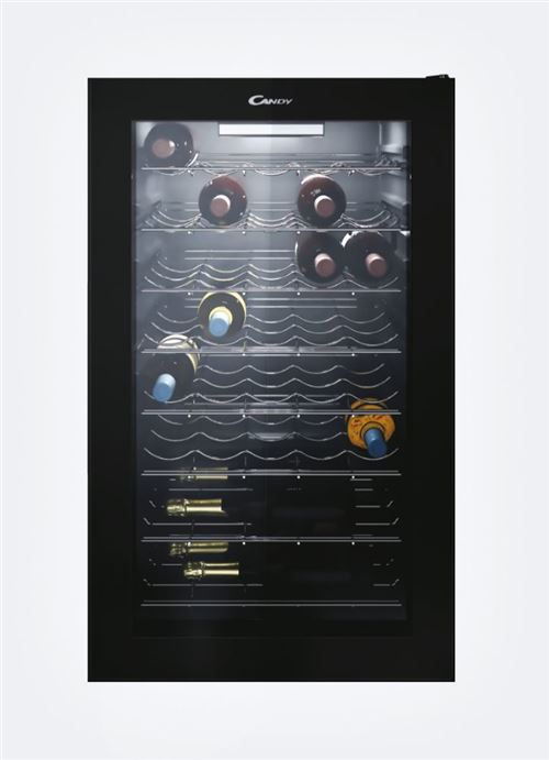 Cave de Vinho Candy CWC 150 EM/N | 84,5x49x55 cm | 41 Garrafas | G | Preto