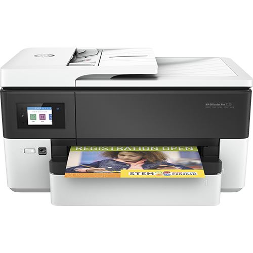 HP Officejet Pro 7720 All-in-One (Impressão, cópia, digitalização e fax) - Impressão até A3 a cores, ADF, tamanho de digitalização até 216 x 356 mm