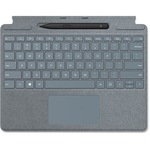 Capa Teclado Microsoft Surface Pro Signature + Caneta Surface Slim Pen 2 - Azul Gelo