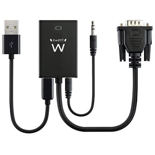Conversor Ewent VGA-15PIN para HDMI / Jack 3.5mm