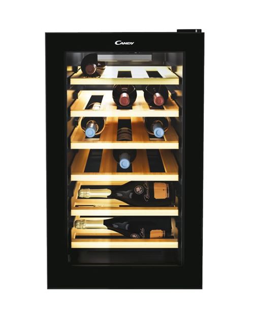 Cave de Vinho Candy CWC 021 ELSP/N | 70x40x55 cm | 21 Garrafas | G | Preto
