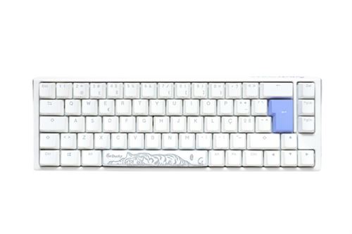 Teclado Gaming Mecânico Ducky ONE 3 Classic SF Pure White RGB - Layout PT - MX Silver