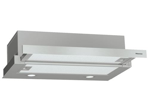 Exaustor Telescópico Hisense CH6TL4BX | 60x30,6 cm | 450 m³/h | 71 dB | C | Aço inoxidável