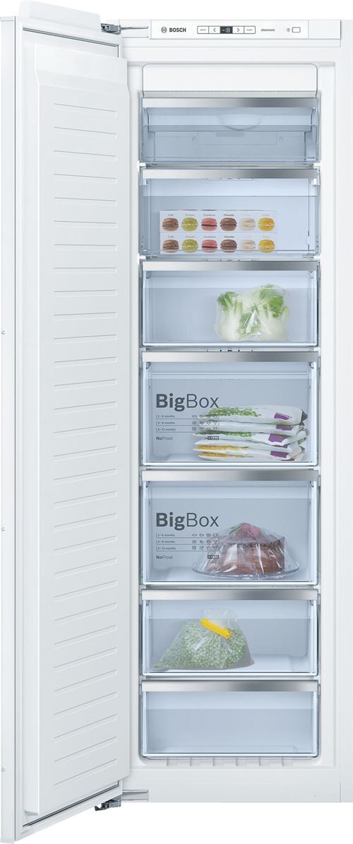 Arca Congeladora Vertical Encastrável Bosch GIN81AEF0 | 177,2x55,8x54,5 cm | 212 L | F | Branco
