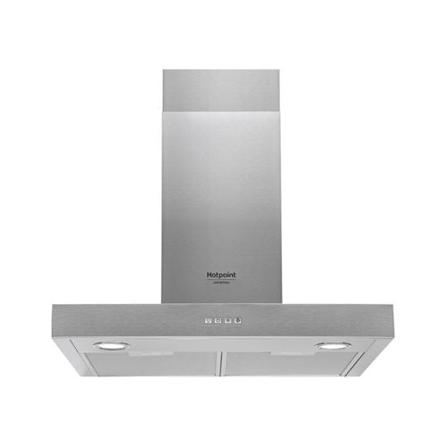 Exaustor de Parede Hotpoint HHBS 6.5 F AM X | 70x60x45 cm | 581 m³/h | C | Aço inoxidável