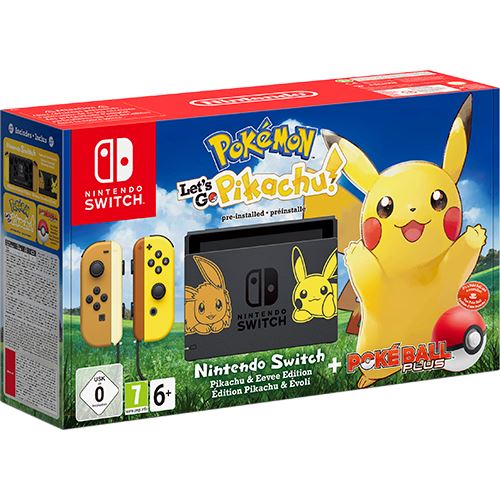 Consola Nintendo Switch Pokémon Let's Go, Pikachu  + Poké Ball Plus
