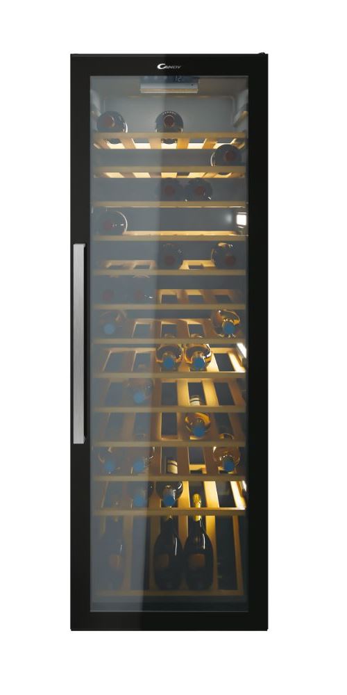 Cave de Vinho Candy CWC 200 EELW/N | 146x49x55 cm | 81 Garrafas | G | Preto