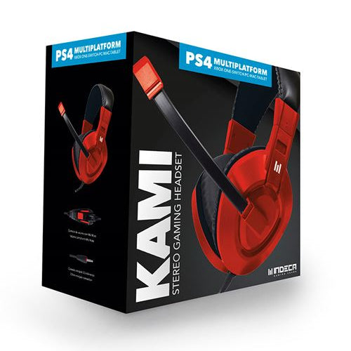 Headset Gaming Kami Vermelho PS4