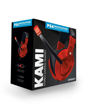 Headset Gaming Kami Vermelho PS4