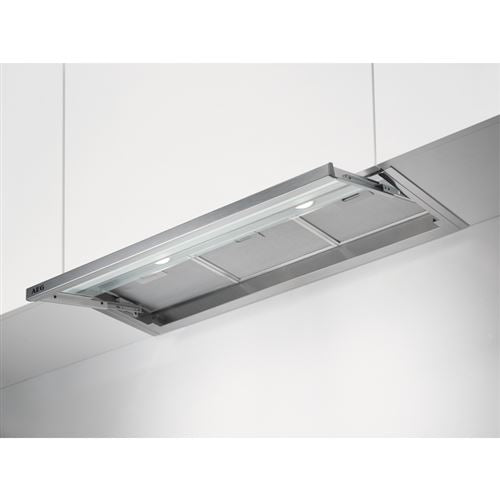 Exaustor Telescópico AEG DPE4941M | 90x29,8 cm | 600 m³/h | 68 dB | C | Aço inoxidável