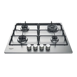 Placa a Gás Hotpoint PPH 60P D/IX | Gás Natural | 58 cm | 4 Zonas | Aço inoxidável