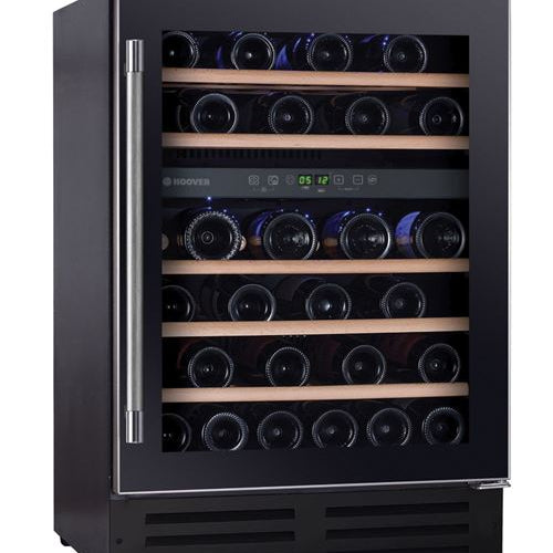 Cave de Vinho Encastrável Hoover HWCB 60 | 81,3x59,5x57 cm | 46 Garrafas | G | Preto