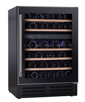Cave de Vinho Encastrável Hoover HWCB 60 | 81,3x59,5x57 cm | 46 Garrafas | G | Preto